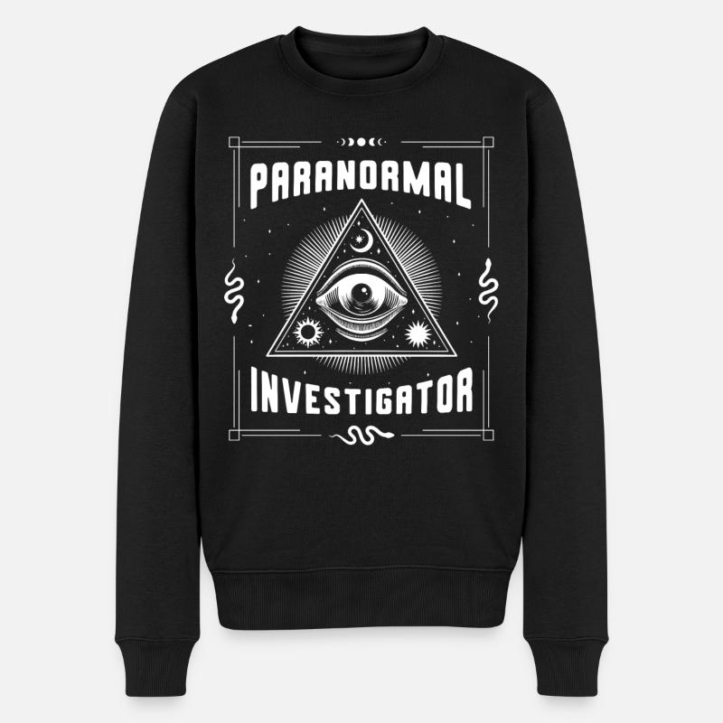 Paranormaler Ermittler - Männer Premium Bio Pullover - Schwarz