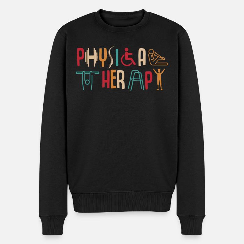 Physiotherapie - Männer Premium Bio Pullover - Schwarz