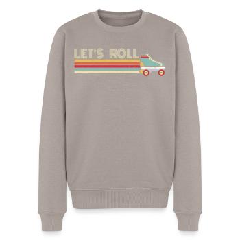 Patin à roulettes, patin à roulettes, patin à roulettes - Pull Premium bio Homme - taupe - Devant - Nico (187cm)