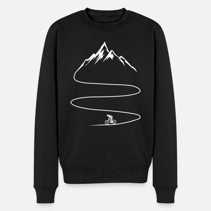 Downhill MTB, Mountainbiker Mountainbike - Männer Premium Bio Pullover - Schwarz