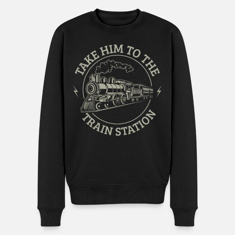 Emmenez-le à la gare - Pull Premium bio Homme - noir