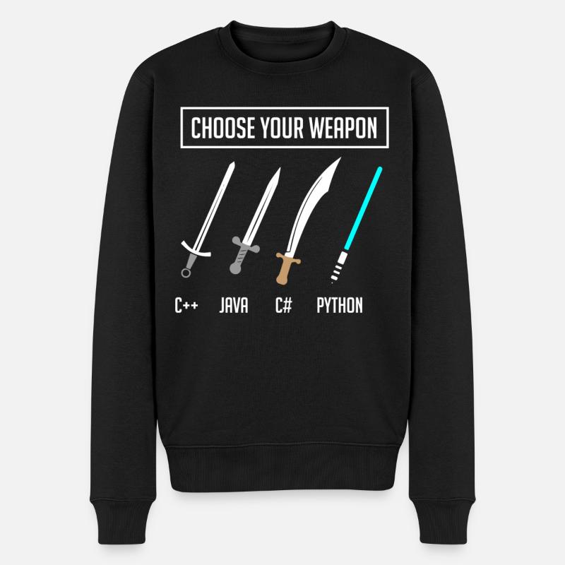 Python-Programmierung, Programmierer Python-Code - Männer Premium Bio Pullover - Schwarz