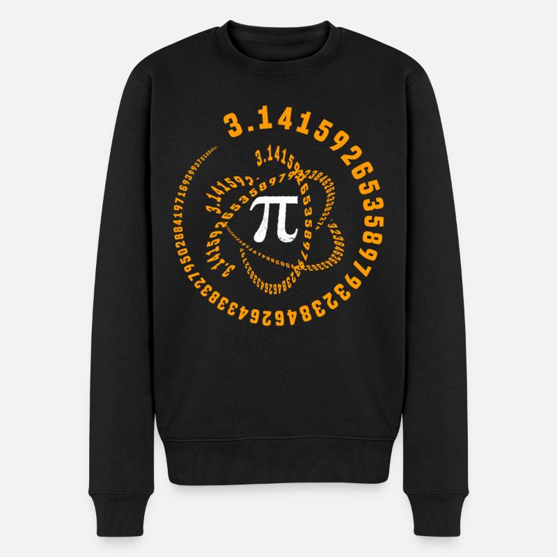 PI, Mathe, Mathematiklehrer, Mathematikstudent - Männer Premium Bio Pullover - Schwarz