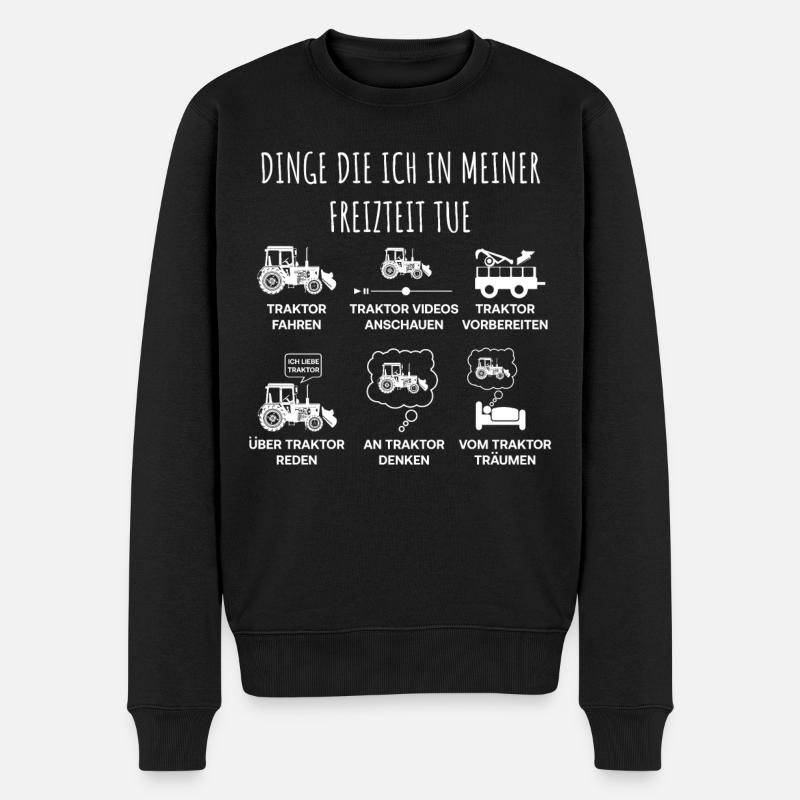 Traktoren, Traktor, Bauer, Landwirt - Männer Premium Bio Pullover - Schwarz