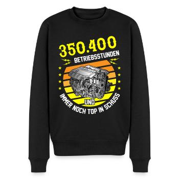40. Geburtstag Oldtimer Geschenk lustig 40 Jahre - Männer Premium Bio Pullover - Schwarz - Vorne - Nico (187cm)