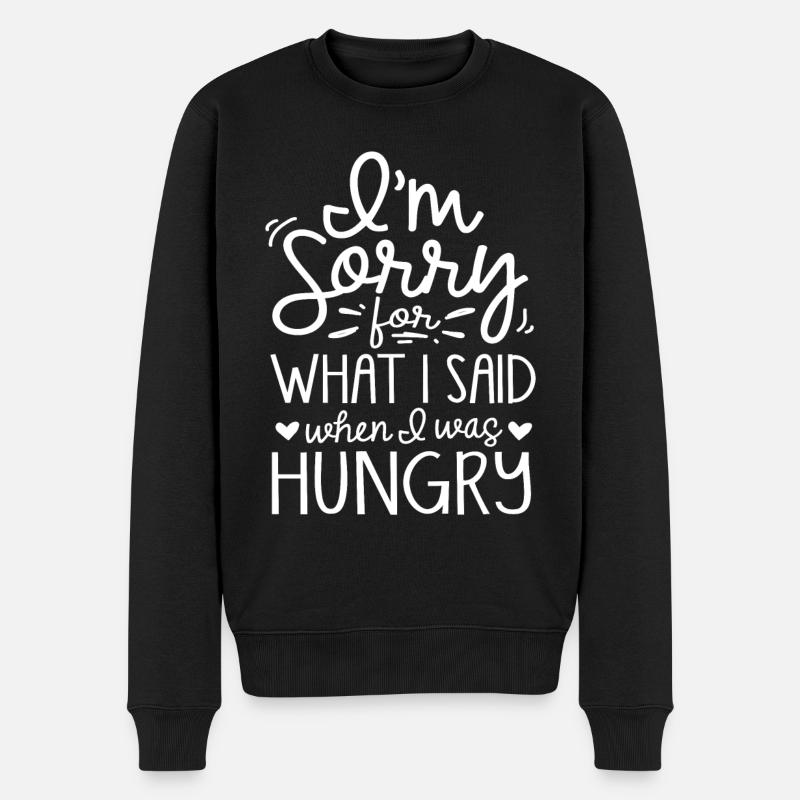 Désolé ce que j’ai dit quand j’avais faim - Pull Premium bio Homme - noir