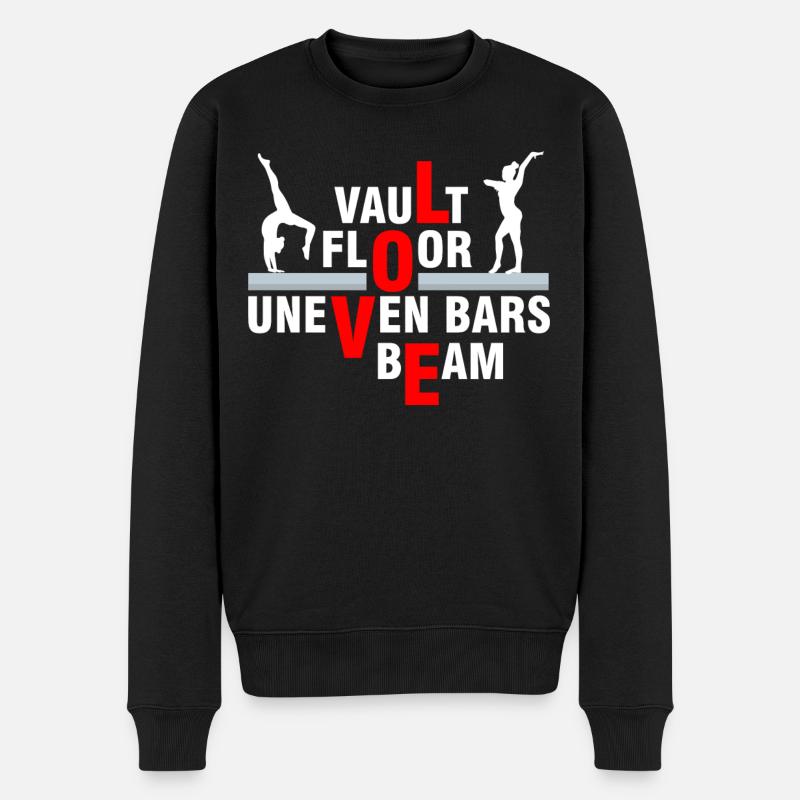 Liebesgymnastik, Tresor, Strahl - Männer Premium Bio Pullover - Schwarz