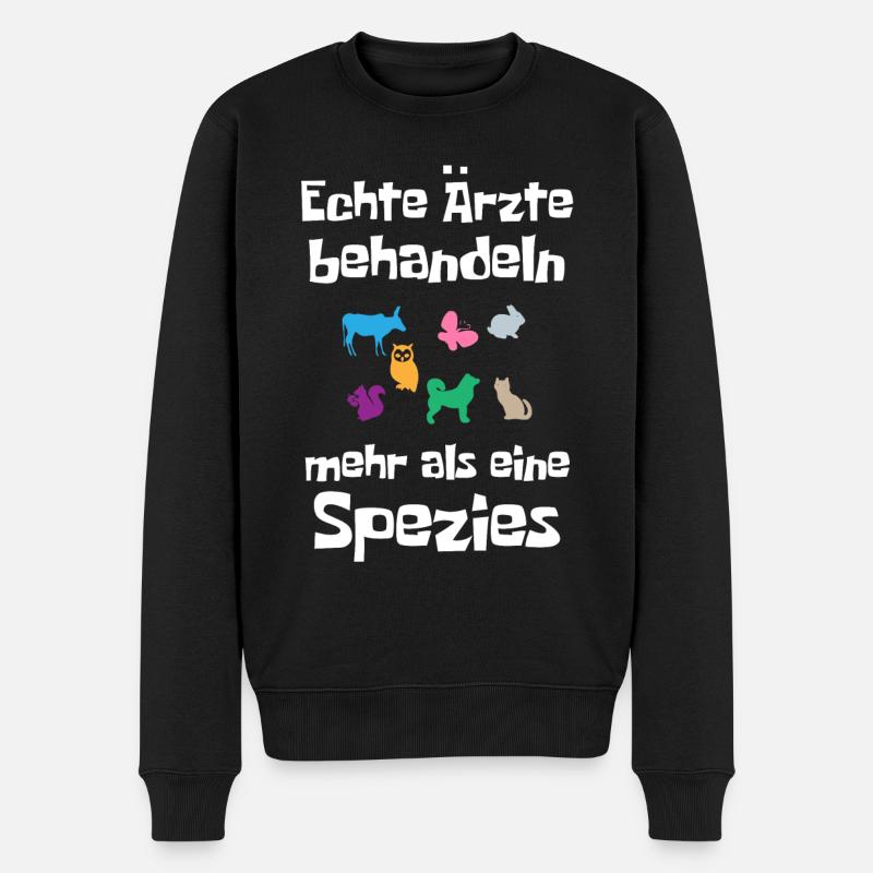 Tierarzt, Tierärztin - Männer Premium Bio Pullover - Schwarz