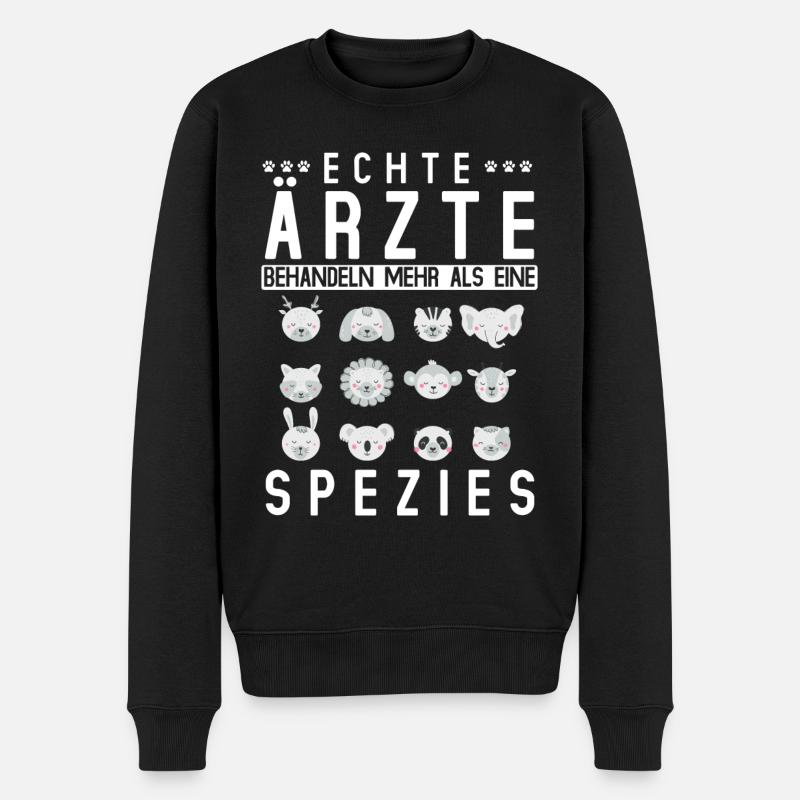 Tierarzt, Tierärztin - Männer Premium Bio Pullover - Schwarz