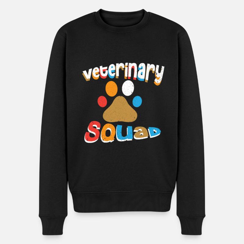Tierarzt Tierarztpraxis Tiermediziner Veterinär - Männer Premium Bio Pullover - Schwarz