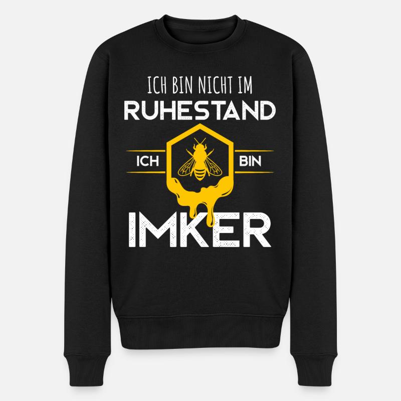 Nicht im Ruhestand, Ich bin Imker, Imkerei - Männer Premium Bio Pullover - Schwarz