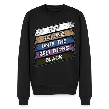 Ceinture noire BJJ - Pull Premium bio Homme - noir - Devant - Nico (187cm)