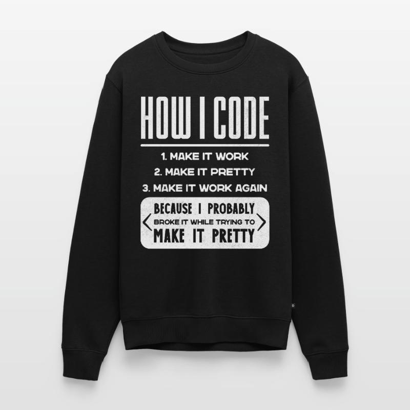 Programmeur, Code, Nerd, Programmation Pull Premium bio Homme