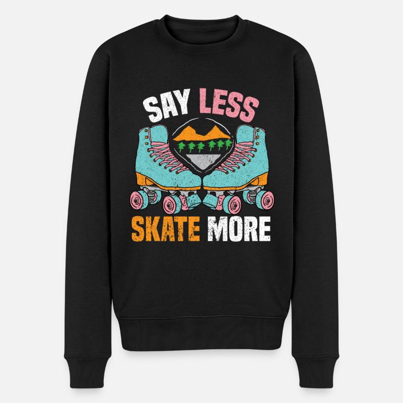 Rollerskate Rollerskating Skating Rollerblades - Männer Premium Bio Pullover - Schwarz