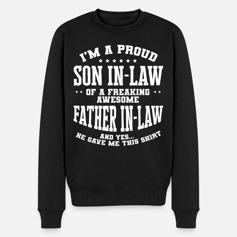 Schwiegersohn Der Schwiegermutter - Männer Premium Bio Pullover - Schwarz