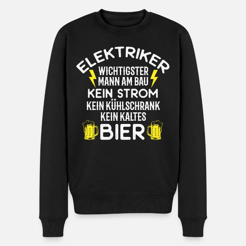 Elektriker, Elektrik - Männer Premium Bio Pullover - Schwarz