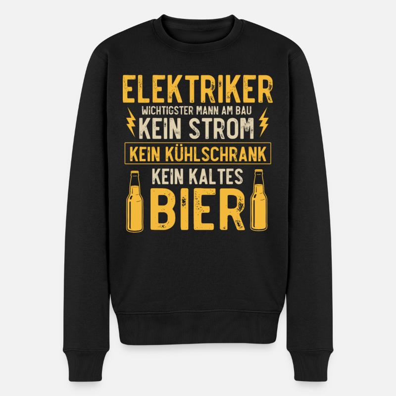 Elektriker, Elektrik - Männer Premium Bio Pullover - Schwarz