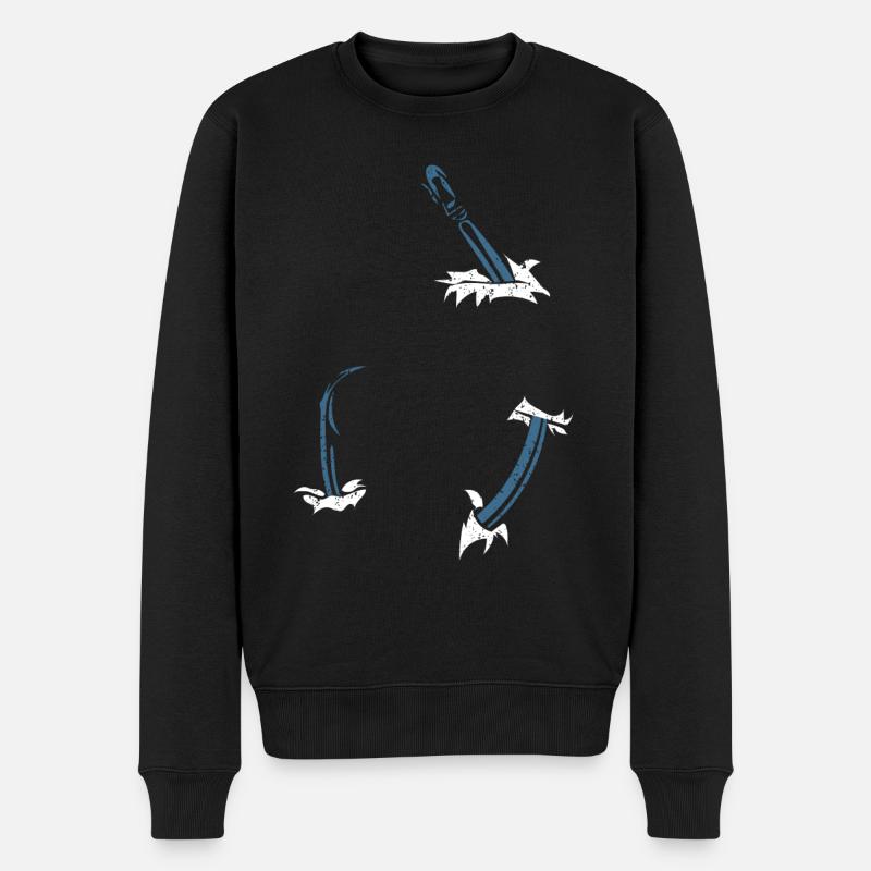 Pêcheurs, pêche, hameçons - Pull Premium bio Homme - noir