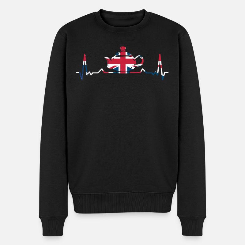 Teeliebhaber, Teetrinker, Teezeit - Männer Premium Bio Pullover - Schwarz