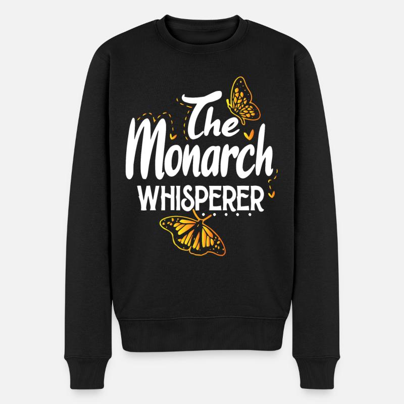 Monarchfalter - Männer Premium Bio Pullover - Schwarz