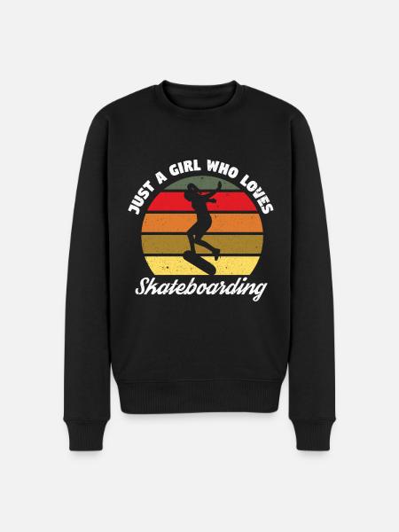 Skateboard Skateboarder Skating - Men's Premium Organic Jumper - black