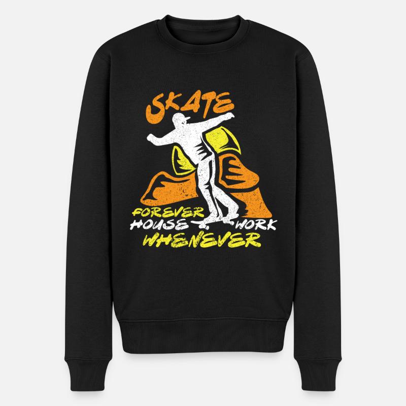 Skateboard Skateboard Skateboarder Patinage - Pull Premium bio Homme - noir