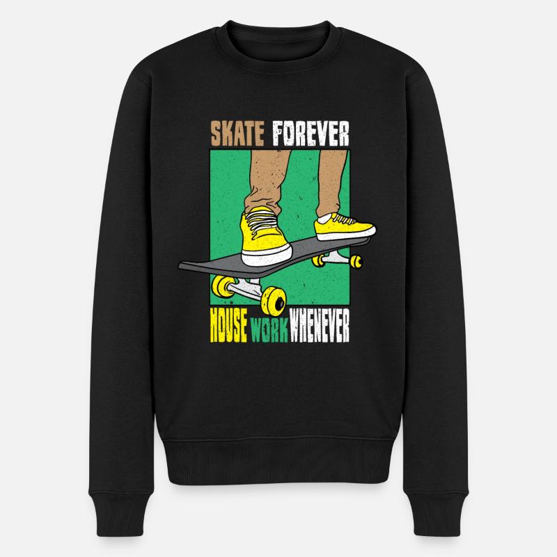 Skateboard Skateboard Skateboarder Patinage - Pull Premium bio Homme - noir