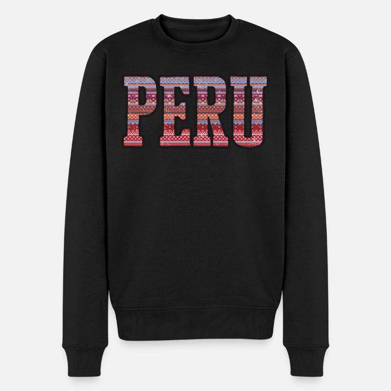 Peru Fan, Amérique du Sud - Pull Premium bio Homme - noir