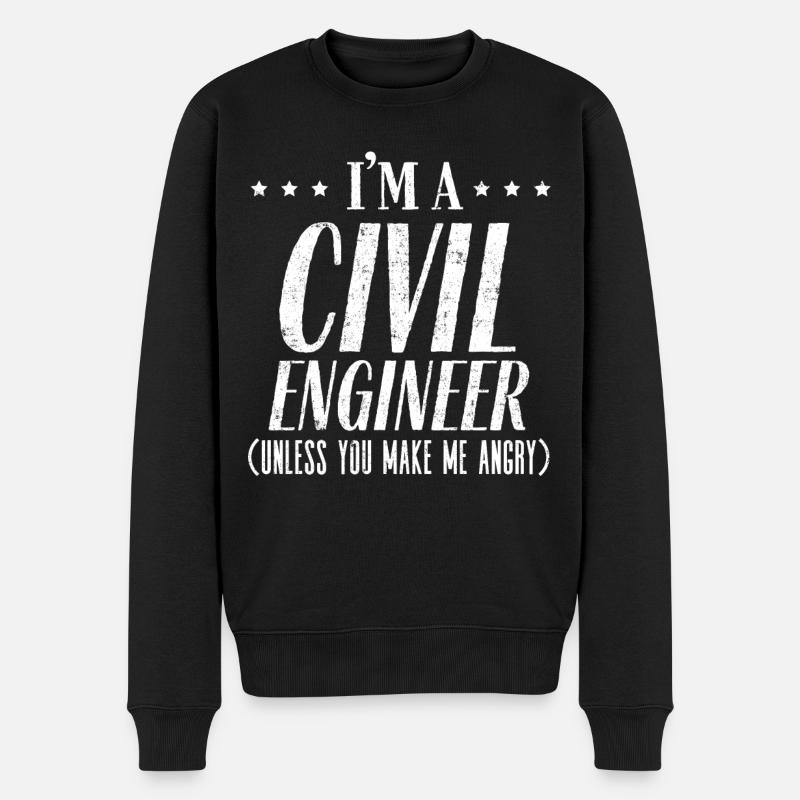 Je suis ingénieur civil - Pull Premium bio Homme - noir