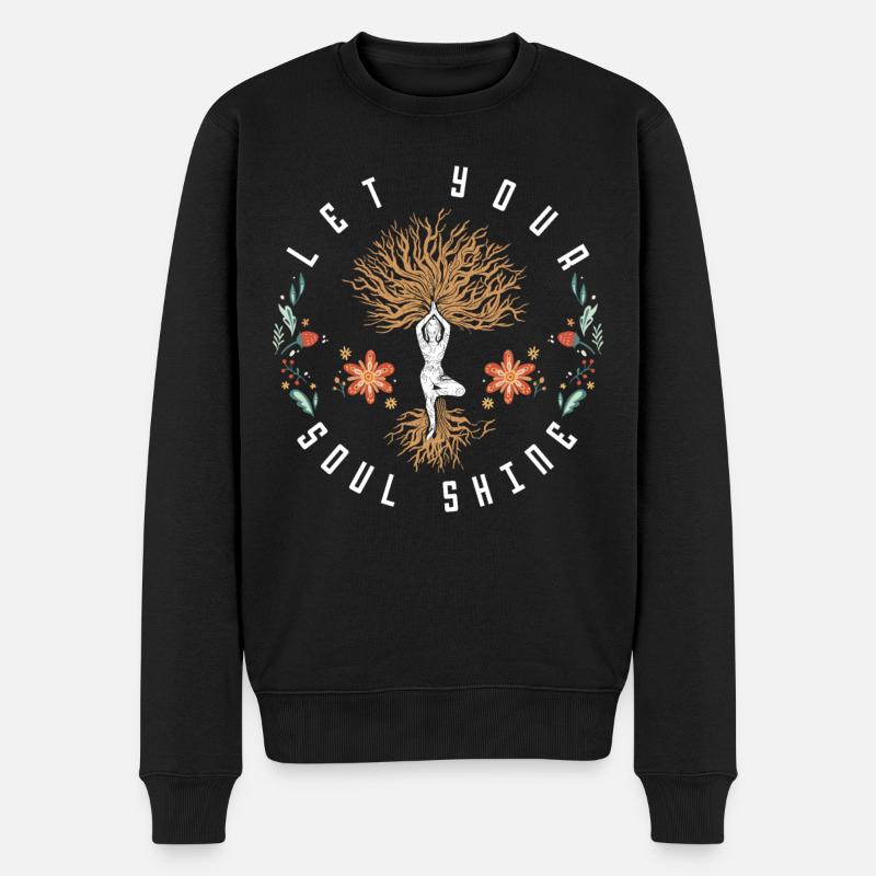 Mettez votre âme briller, chakra Astrologie - Pull Premium bio Homme - noir
