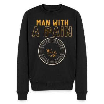 GoldSchwenk, Gold Digger - Men's Premium Organic Jumper - black - Front - Nico (187cm)