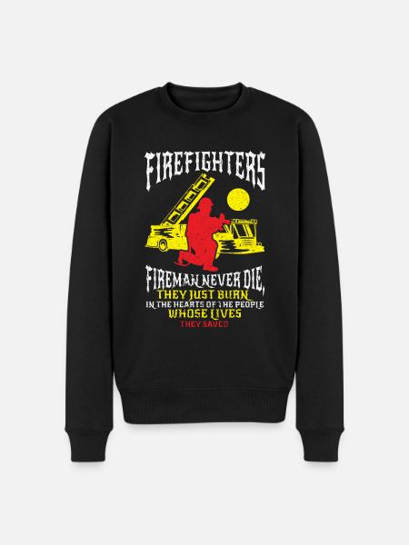 Fire brigade Feuwerwehrmann Extinguish fire - Men's Premium Organic Jumper - black