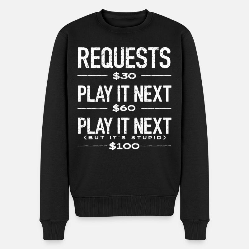DJ, Clubbing, Demande de chanson - Pull Premium bio Homme - noir