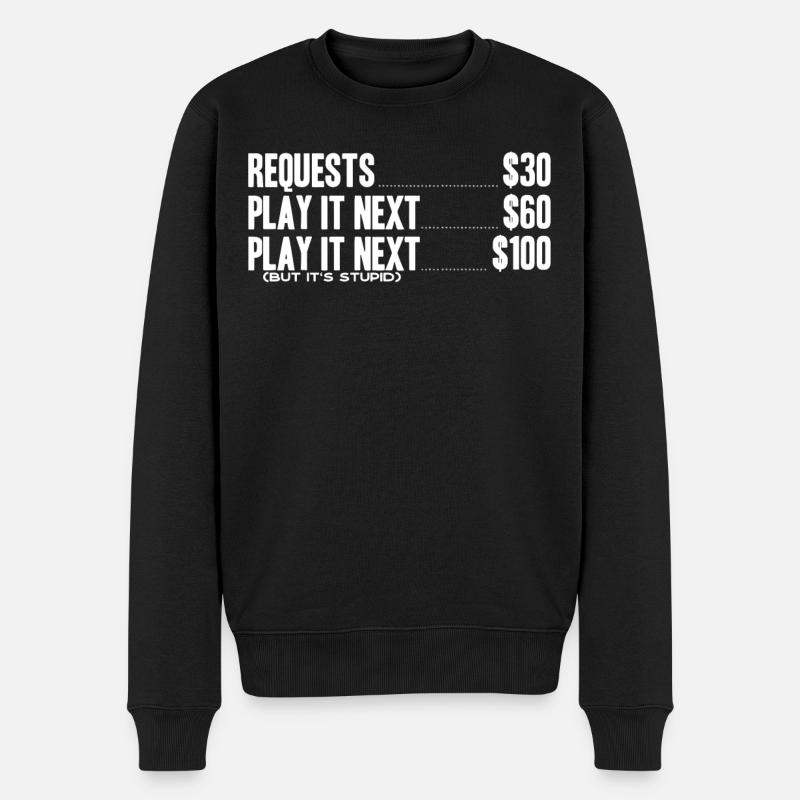 DJ, Clubbing, Demande de chanson - Pull Premium bio Homme - noir