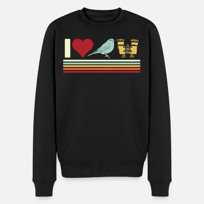 Observation des oiseaux, ornithologie - Pull Premium bio Homme - noir