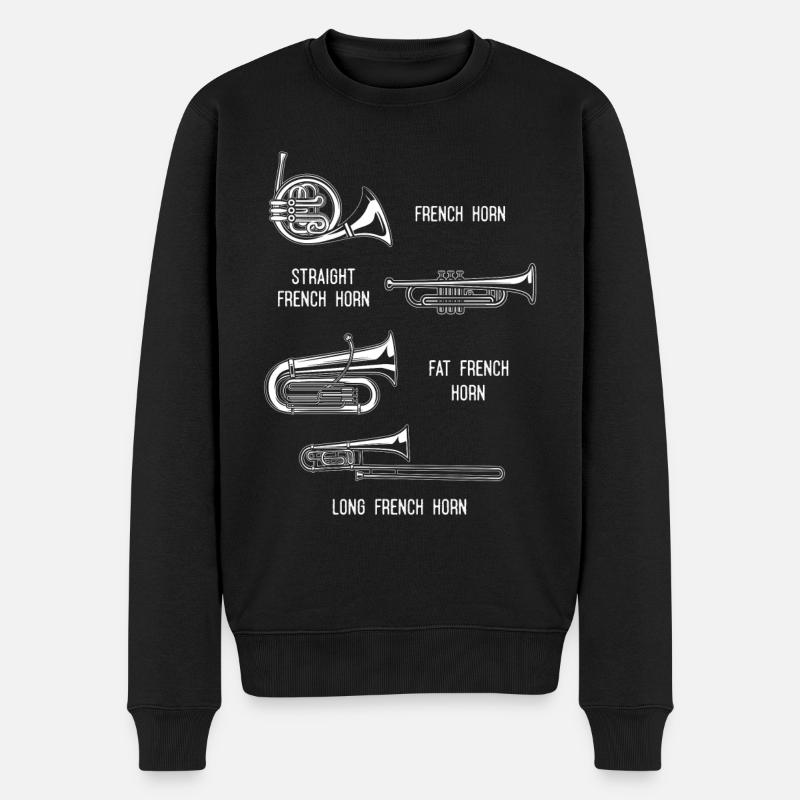 French Horn -Spieler - Männer Premium Bio Pullover - Schwarz