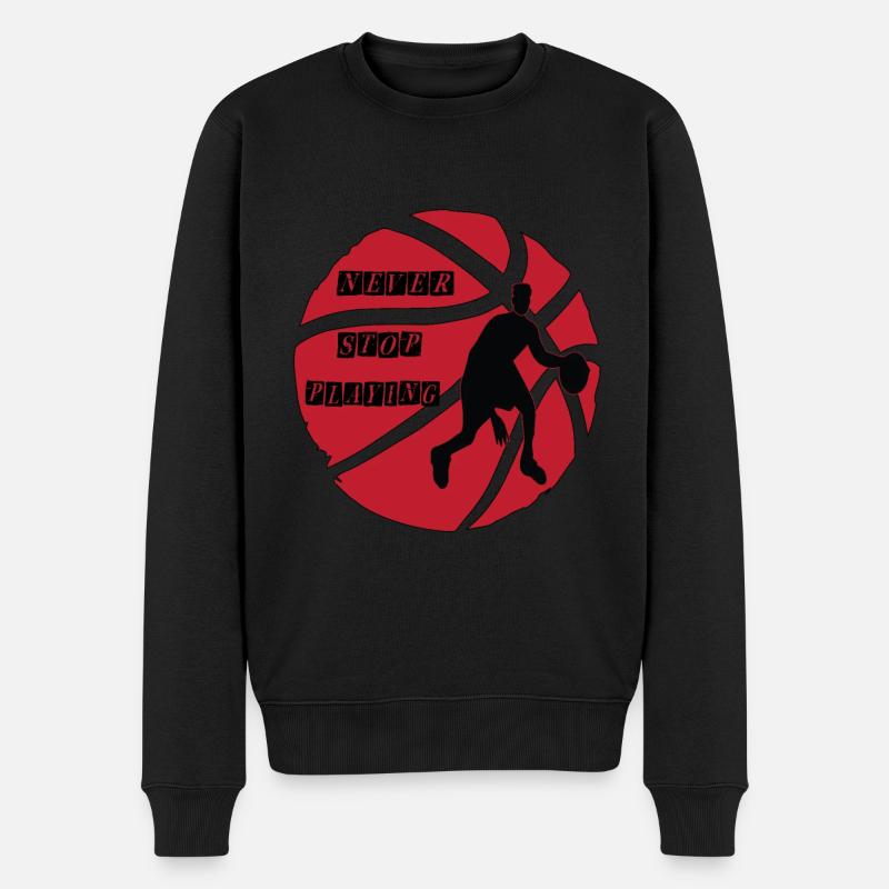 Basketteur basketteur hoop throw dunken - Pull Premium bio Homme - noir