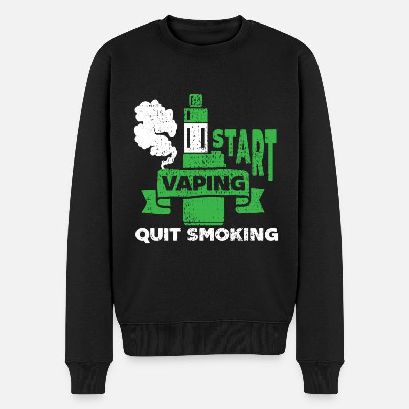 E-Zigarette E-Shisha Dampf Liquid - Männer Premium Bio Pullover - Schwarz