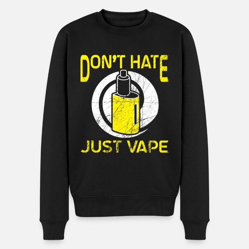 Elektro Zigarette E-Zigarette E-Shisha Vape - Männer Premium Bio Pullover - Schwarz