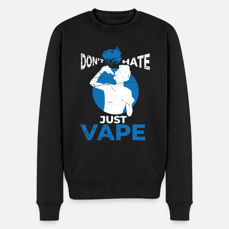 Elektro Zigarette E-Zigarette E-Shisha Vape - Männer Premium Bio Pullover - Schwarz