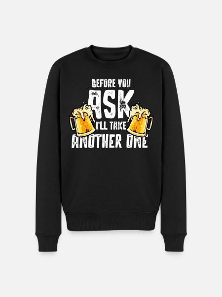 Beer drinking, party beer boozing - Men's Premium Organic Jumper - black