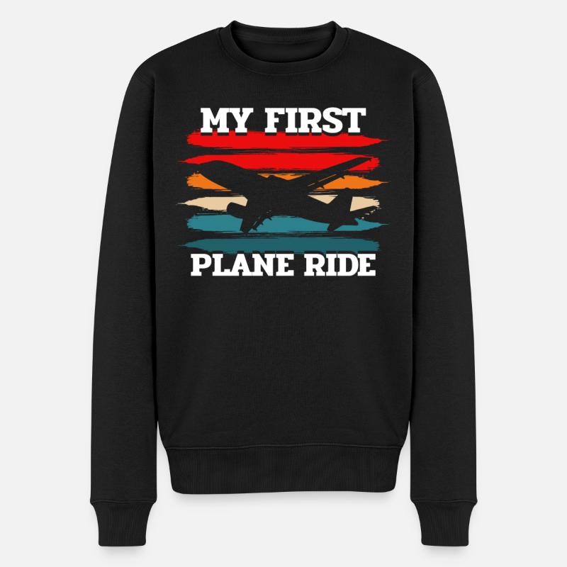 Premier avion, avion - Pull Premium bio Homme - noir