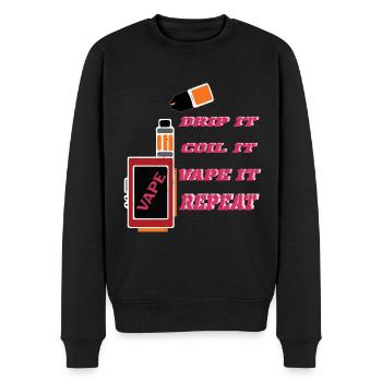 E-Zigaretten E-Shisha Rauchen Dampfen Liquid - Männer Premium Bio Pullover - Schwarz - Vorne - Nico (187cm)