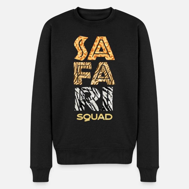 Safari squad, vacances safari - Pull Premium bio Homme - noir