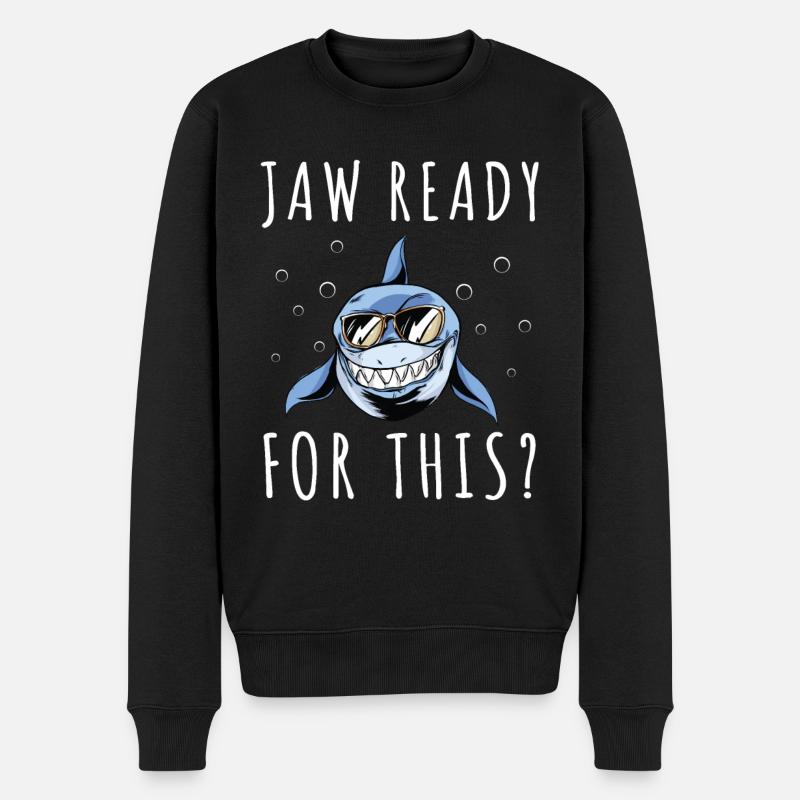 Sentez-vous magnifique, requin, requin - Pull Premium bio Homme - noir