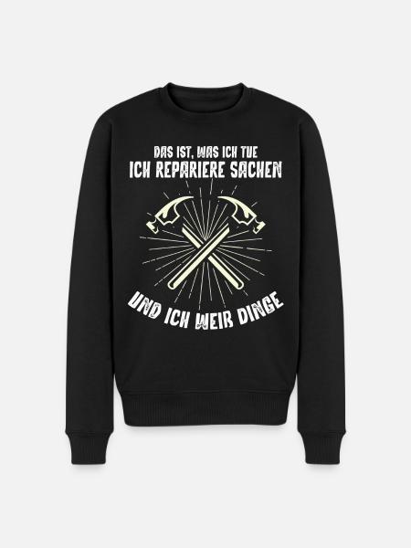 Heimwerker, Heimwerken - Männer Premium Bio Pullover - Schwarz