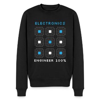 Elektro Ingenieur Elektroingenieur Elektrotechnik - Männer Premium Bio Pullover - Schwarz - Vorne - Nico (187cm)