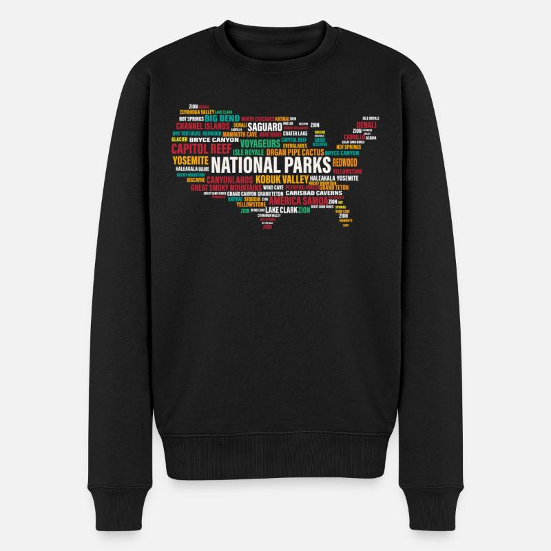 Nationalparks Der USA, Nationalpark - Männer Premium Bio Pullover - Schwarz