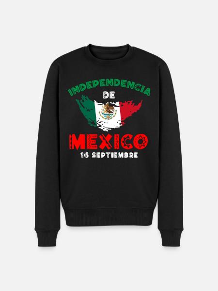 Independencia De Mexico, Mexican roots - Men's Premium Organic Jumper - black