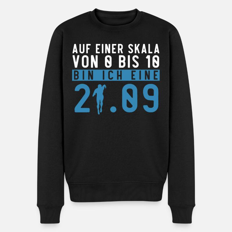 Halbmarathon, Marathon, Läufer - Männer Premium Bio Pullover - Schwarz